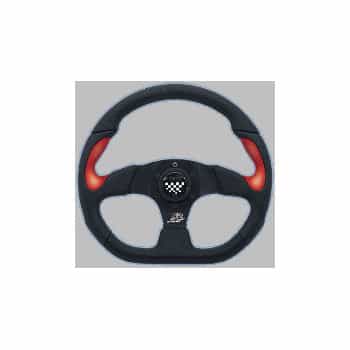 Volante deportivo Simoni Racing X2 Poly/Pelle 'Formula' 330 mm - Negro/Rojo
