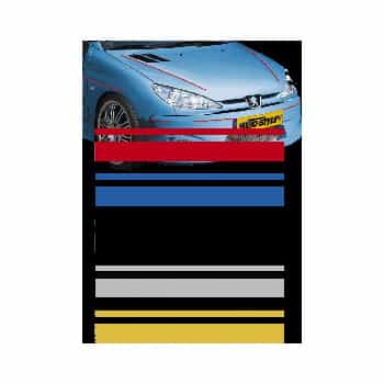 Rayas autoadhesivas universales AutoStripe Cool350 - Negras - 2+3mm x 975cm