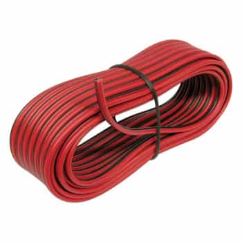 Cable de altavoz 2x0,75 mm2 negro/rojo 10 m