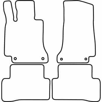 Alfombrillas de coche compatibles con Mercedes Clase C W205 2014-