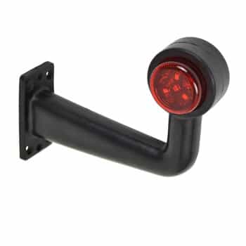 Luz de ancho LED derecha roja/blanca 165mm en ángulo