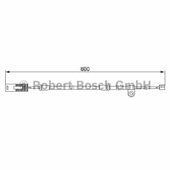 Contacto de advertencia, desgaste de pastillas/forros de freno Para 1 987 474 945 Bosch