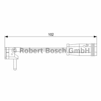 Contacto de advertencia, desgaste de pastillas/forros de freno Delantero Izquierdo 1 987 473 019 Bosch
