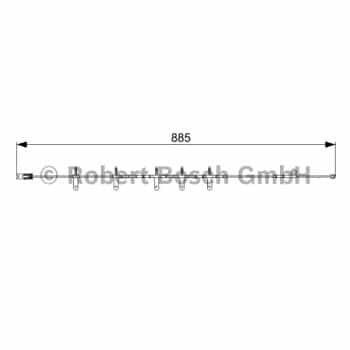 Contacto de advertencia, desgaste de pastillas/forros de freno Para 1 987 473 015 Bosch