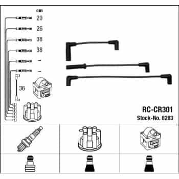 Juego de cables de bujía 8283 NGK