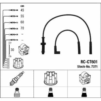 Juego de cables de bujía 7371 NGK