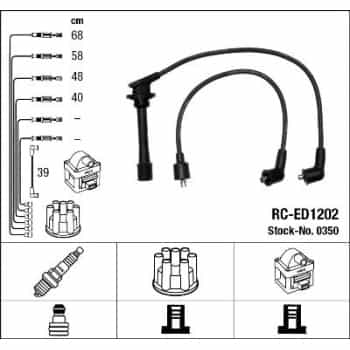 Juego de cables de bujía 0350 NGK