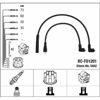Juego de cables de bujía 5402 NGK