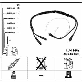 Juego de cables de bujía 0689 NGK