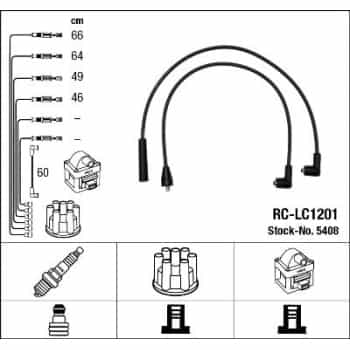 Juego de cables de bujía 5408 NGK