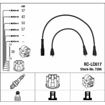 Juego de cables de bujía 7286 NGK