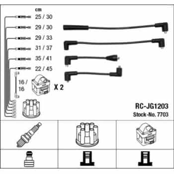Juego de cables de bujía 7703 NGK