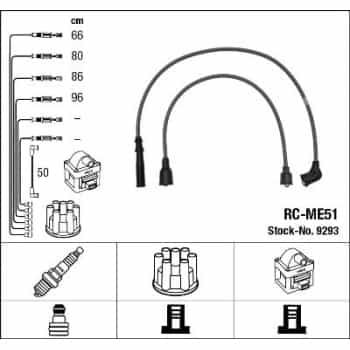 Juego de cables de bujía 9293 NGK