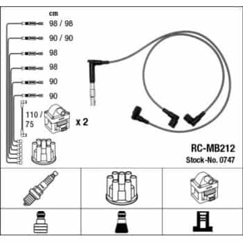Juego de cables de bujía 0747 NGK