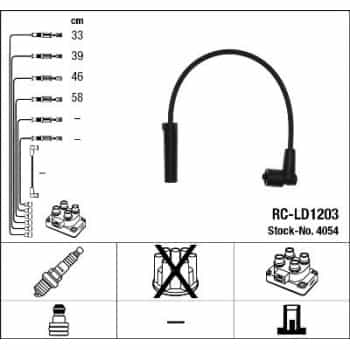 Juego de cables de bujía 4054 NGK