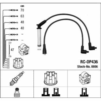 Juego de cables de bujía 0806 NGK