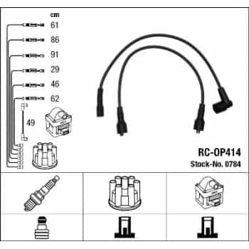 Juego de cables de bujía 0784 NGK