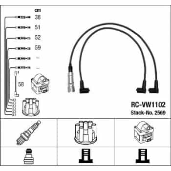 Juego de cables de bujía 2569 NGK