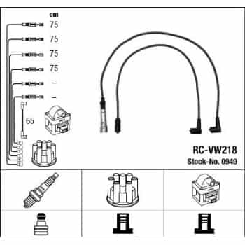 Juego de cables de bujía 0949 NGK
