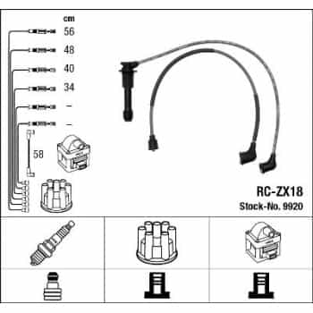 Juego de cables de bujía 9920 NGK