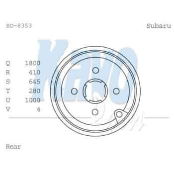 Tambor de freno BD-8353 Kavo parts