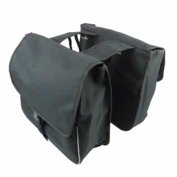 Bolsa doble para bicicleta negra