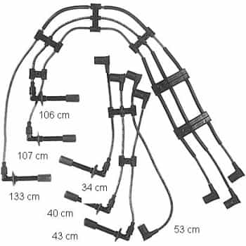 Juego de cables de bujía ZE744 Beru
