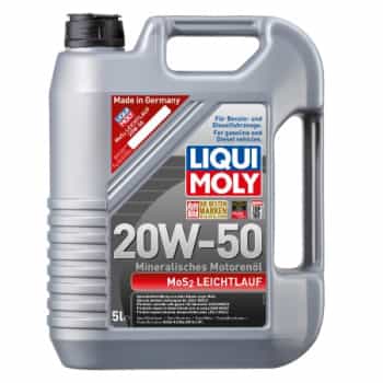 Aceite de motor Liqui Moly Mos2 de baja viscosidad 20W50 A3/B4 5L