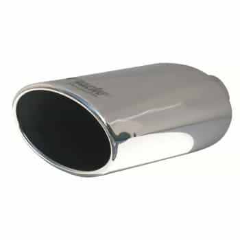 Embellecedor de escape Simoni Racing ovalado/inclinado de acero inoxidable - Diámetro 150 x 100 mm - Longitud 250 mm -