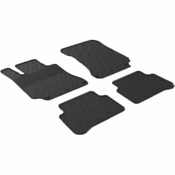 Alfombrillas de goma compatibles con Mercedes Clase E W212 2014- (G-Design 4 piezas + clips de montaje)