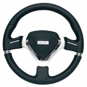Volante deportivo Simoni Racing Montecarlo de 320 mm - Cuero negro
