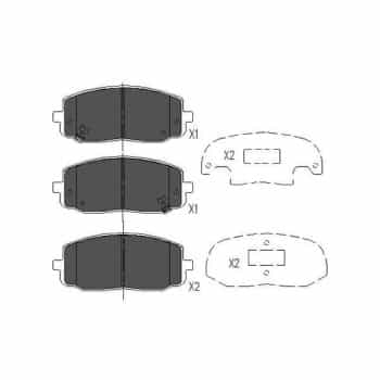 Kit de plaquettes de frein, frein à disque KBP-4006 Kavo parts