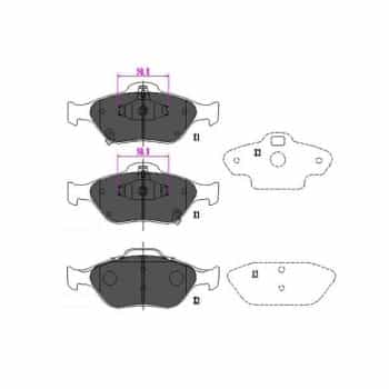 Juego de pastillas de freno KBP-9091 Kavo parts