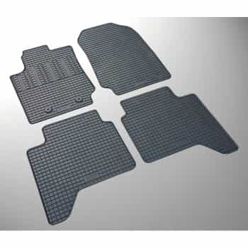 Alfombrillas de goma compatibles con Ford Ranger 2012- (4 piezas con puntos de montaje)