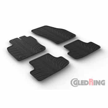 Alfombrillas de goma aptas para Audi Q2 11/2016- (4 piezas)