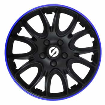 Jeu d'enjoliveurs de roue Sparco 4 pièces Veneto 15 pouces noir / bleu