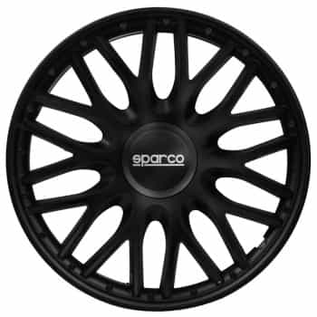Juego de 4 cubiertas para ruedas Sparco Roma de 16 pulgadas en color negro