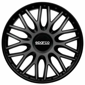 Juego de 4 cubiertas para ruedas Sparco Roma de 16 pulgadas en gris/negro
