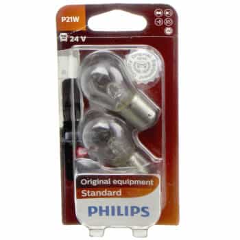 Philips 13498B2 BA15s P21W 24V juego de 2 piezas
