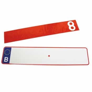 Placa de matrícula larga de aluminio reflectante