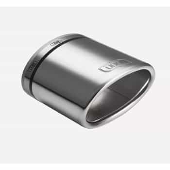 Embellecedor de escape Ulter Sport - Ovalado 95x65 mm en ángulo - Longitud 120 mm - Montaje 40-55 mm - Acero inoxidable