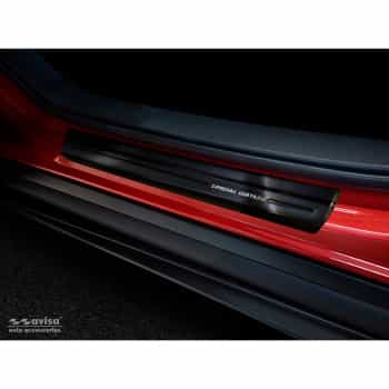 Molduras de umbral de puerta de acero inoxidable negro Mazda CX-30 2019-Â - Acero cepillado 'Edición especial'