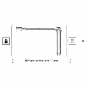 Juego de cables de bujía 941255180828 Magneti Marelli