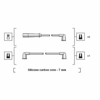 Juego de cables de bujía 941318111184 Magneti Marelli