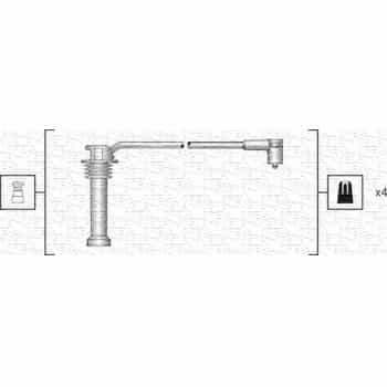 Juego de cables de bujía 941318111142 Magneti Marelli