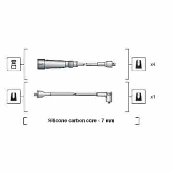 Juego de cables de bujía 941318111112 Magneti Marelli