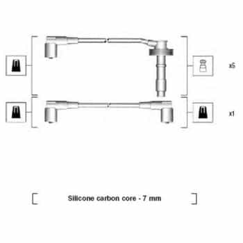 Juego de cables de bujía 941215110796 Magneti Marelli