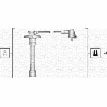Juego de cables de bujía 941318111188 Magneti Marelli