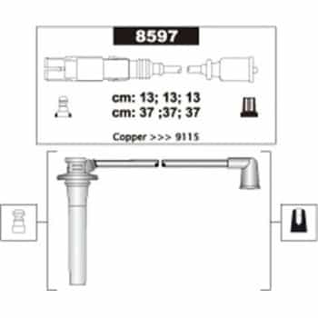 Juego de cables de bujía 941318111303 Magneti Marelli