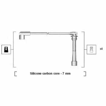 Juego de cables de bujía 941295110882 Magneti Marelli